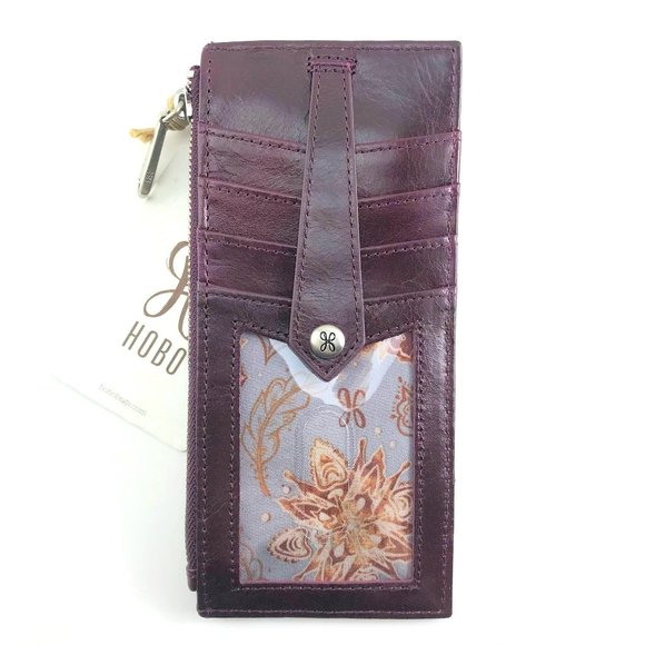 HOBO Handbags - NWT HOBO International Deep Plum Linn card wallet